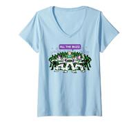 Mujer Disney Pixar Toy Story 5 All The Buzz Team Of Buzz Lightyear Camiseta Cuello V