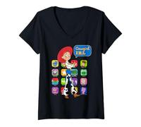 Mujer Disney Pixar Toy Story 5 Jessie Cowgirl IRL & App Characters Camiseta Cuello V
