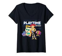 Mujer Disney Pixar Toy Story 5 Playtime Optimized Jessie Tech Toys Camiseta Cuello V