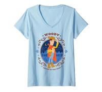 Mujer Disney Pixar Toy Story 5 Woody Legend Of The West Portrait Camiseta Cuello V
