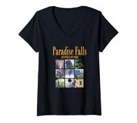 Mujer Disney Pixar Up Paradise Falls Adventure Is out There Panels Camiseta Cuello V