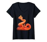 Mujer Disney & Pixar's Hoppers Reptile Queen Red Snake Big Pose Camiseta Cuello V