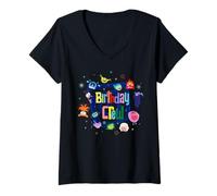 Mujer Disney & Pixar's Inside Out "Birthday Crew" Matching Party Camiseta Cuello V