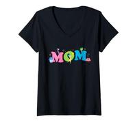 Mujer Disney & Pixar's Inside out Mom Family Trip Vacation Camiseta Cuello V