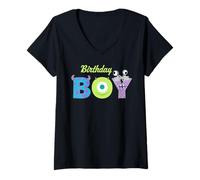 Mujer Disney & Pixar's Monsters, Inc. Birthday Boy Party Gift Camiseta Cuello V