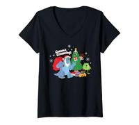 Mujer Disney & Pixar's Monsters Inc. Christmas Season's Screamings Camiseta Cuello V