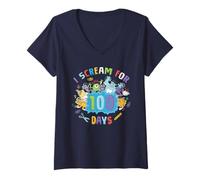 Mujer Disney & Pixar's Monsters, Inc. I Scream for 100 Days School Camiseta Cuello V