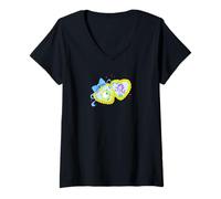 Mujer Disney & Pixar's Monsters, Inc. Mike & Celia Coquette Hearts Camiseta Cuello V