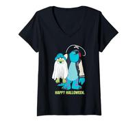 Mujer Disney & Pixar's Monsters, Inc. Mike Sulley Happy Halloween Camiseta Cuello V