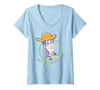 Mujer Disney & Pixar's Toy Story 5 Woody Legend of The West Retro Camiseta Cuello V