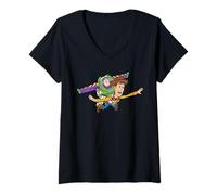 Mujer Disney & Pixar's Toy Story Buzz Woody To Infinity and Beyond Camiseta Cuello V