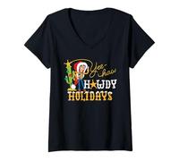 Mujer Disney & Pixar's Toy Story Christmas Howdy Holidays Woody Camiseta Cuello V
