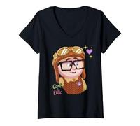 Mujer Disney & Pixar's Up Carl Pixel Valentine's Couples Matching Camiseta Cuello V