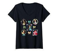 Mujer Disney Princess Coquette Style Bows & Picture Frames Camiseta Cuello V