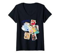 Mujer Disney Princess Dreamer Be Yourself Notebook Doodles Camiseta Cuello V
