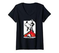 Mujer Disney Racing Goofy League On the Wild Side Race Car Driver Camiseta Cuello V