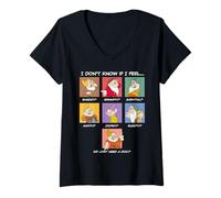 Mujer Disney Seven Dwarfs Current Mood "I Don't Know if I Feel..." Camiseta Cuello V