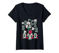 Mujer Disney Soccer Dad Sports Goofy Father's Day Tee Camiseta Cuello V