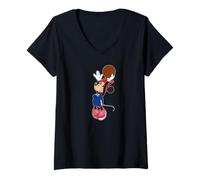 Mujer Disney Sports Minnie Mouse Basketball Team Player Camiseta Cuello V