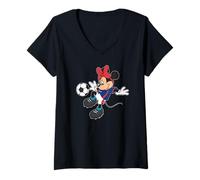 Mujer Disney Sports Minnie Mouse Soccer Team Player Football Camiseta Cuello V