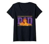 Mujer Disney The Lion King Dad Mufasa & Simba Father's Day Family Camiseta Cuello V