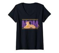 Mujer Disney The Lion King Mom Sarabi & Simba Mother's Day Family Camiseta Cuello V