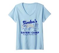 Mujer Disney The Lion King Simba's Safari Camp Timon and Pumbaa Camiseta Cuello V