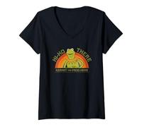 Mujer Disney The Muppet Show 50th Anniversary Kermit "Hi-Ho There" Camiseta Cuello V