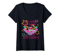 Mujer Disney The Muppets Animal "It's My Birthday!" Beat Drums Camiseta Cuello V