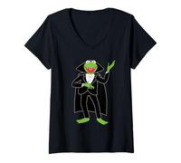 Mujer Disney The Muppets Halloween Kermit the Frog Vampire Costume Camiseta Cuello V