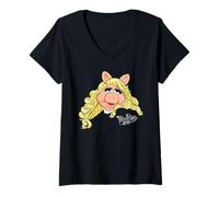 Mujer Disney The Muppets Miss Piggy Big Face Camiseta Cuello V
