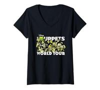 Mujer Disney The Muppets World Tour Concert Camiseta Cuello V