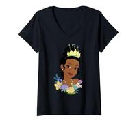 Mujer Disney The Princess and the Frog Tiana Big Face Costume Camiseta Cuello V