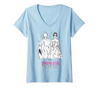 Mujer Disney The Princess Diaries 25th Anniversary Clarisse & Mia Camiseta Cuello V