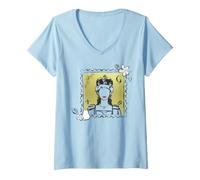 Mujer Disney The Princess Diaries 25th Anniversary Mia Royal Stamp Camiseta Cuello V