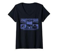 Mujer Disney The Skeleton Dance Halloween Story Trick-or-Treat Camiseta Cuello V