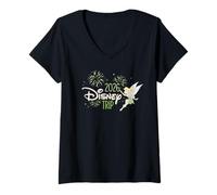 Mujer Disney Tinker Bell & Fireworks 2026 Disney Trip Vacation Camiseta Cuello V