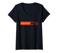 Mujer Disney TRON: Ares Lightcycle Race Light Streak Camiseta Cuello V