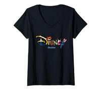 Mujer Disney Vacation Zootopia Logo Group Matching Family Trip Camiseta Cuello V