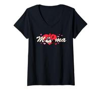Mujer Disney Valentine's Day Mama Gift Family Matching Trip Camiseta Cuello V