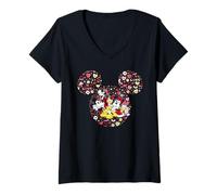 Mujer Disney Valentine's Day Mickey & Friends Icon Candy Hearts Camiseta Cuello V