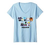 Mujer Disney Villains "Birthday Squad" Big Character Letters Camiseta Cuello V