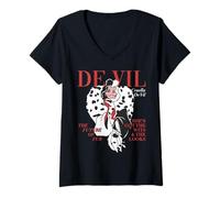 Mujer Disney Villains Cruella De Vil Magazine Cover Camiseta Cuello V