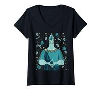 Mujer Disney Villains Hades Hercules Vintage Art Style Collage Camiseta Cuello V