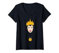 Mujer Disney Villains Mother's Day Evil Queen Big Face Camiseta Cuello V