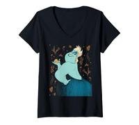 Mujer Disney Villains Ursula Vintage Art Style Collage Camiseta Cuello V