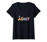 Mujer Disney Winnie The Pooh & Friends Aunt Family Disney Trip Camiseta Cuello V
