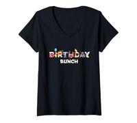 Mujer Disney Winnie The Pooh & Friends Birthday Bunch Party Camiseta Cuello V