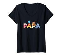 Mujer Disney Winnie the Pooh & Friends Papa Father's Day Birthday Camiseta Cuello V