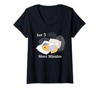 Mujer Disney Winnie the Pooh "Just 5 More Minutes" Funny Sleepy Camiseta Cuello V